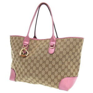 Gucci GG Canvas Heart Bit Tote Bag Pink